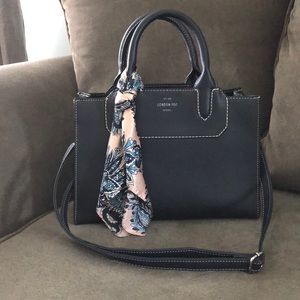 London Fog Satchel with Purse Scarf